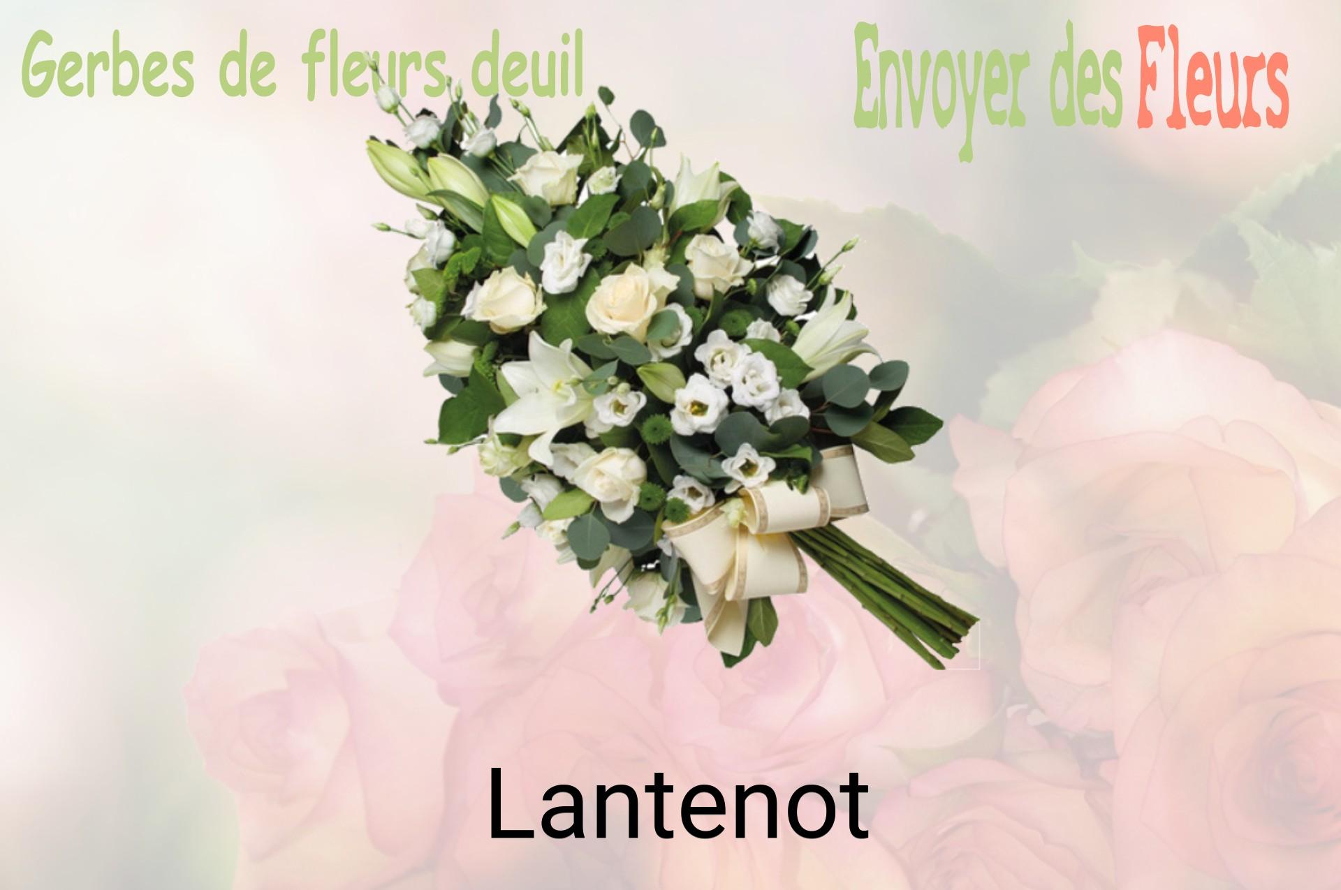 Gerbe de fleurs de deuil livrée à Lantenot